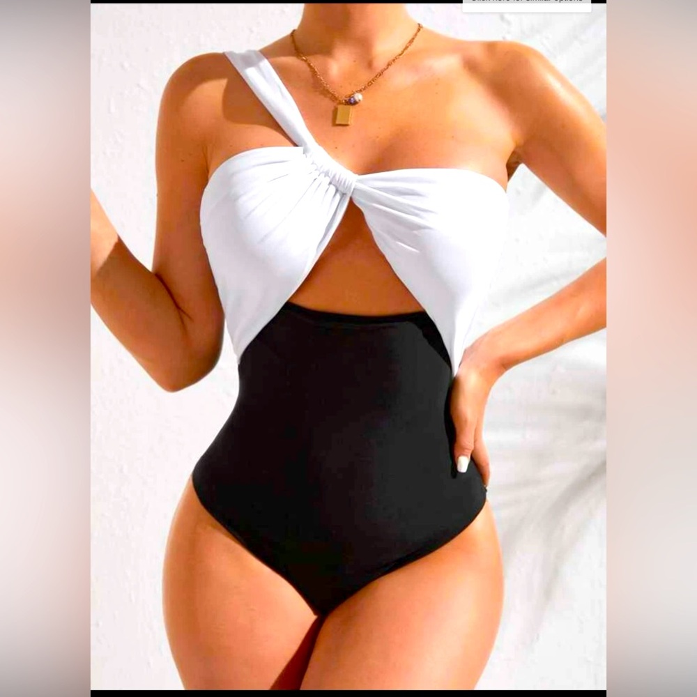 Small Black & White Swimsuit Like New